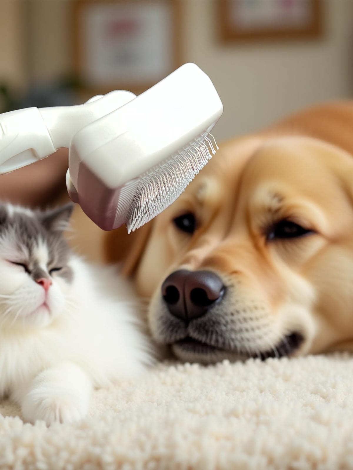 Brosse rétractable pour animaux de compagnie